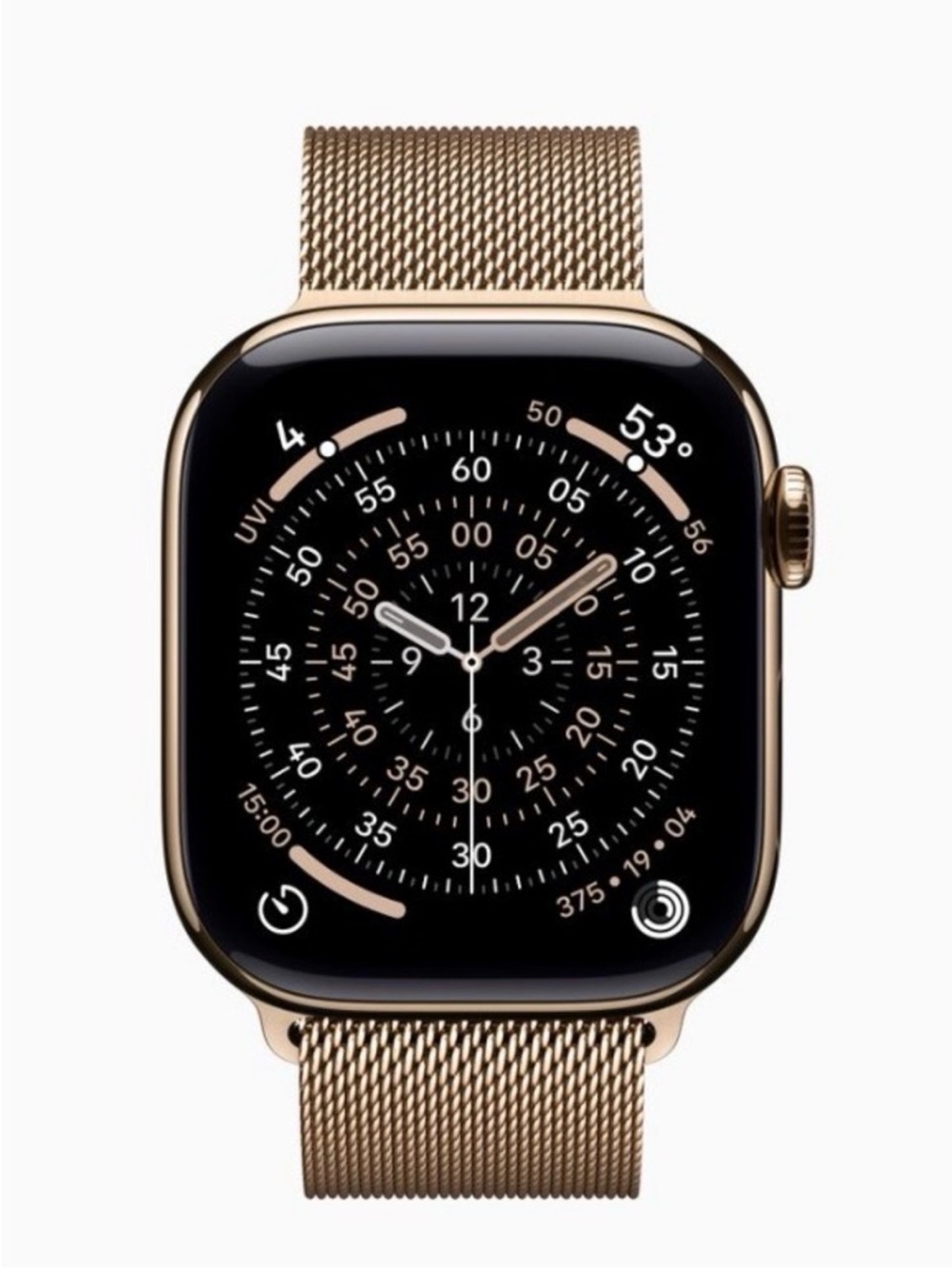 Apple Gold Apple Watch series 10 with Milanese Loop